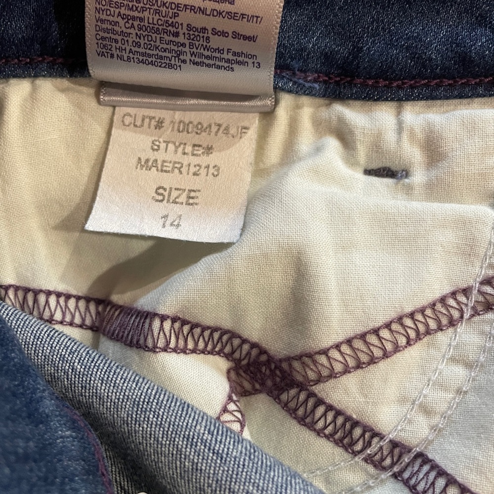 NWT NYDJ Lift Tuck Technology Sure Stretch Denim Skinny Legging Size 14 - Picture 6 of 7